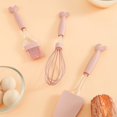 thumbnail image 4 of BBQ Utensil Set | 3-Piece Kitchen Tool Kit – Plastic Handle Whisk, Spatula, Griddle Scraper Brush | Heat-Resistant, Non-Stick, Dishwasher Safe, Durable Cooking Accessories for Grilling Baking, 4 of 9