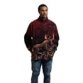 thumbnail image 2 of Men's Women's Sweater Jacket Full Zip Fleece Moose Wildlife Sweatshirt Wildkind, 2 of 7
