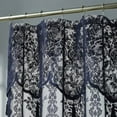 thumbnail image 2 of WARM HOME DESIGNS Navy Lace Stoll Shower Curtain 36 W x 72 L Inches with Attached Valance & Tassels. LA Navy 36, 2 of 4
