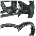 thumbnail image 3 of Carbon Fiber Steering Wheel, Perforated Leather Racing Design Customized Steering Wheel Red Stitching  for  Tourneo Custom, 3 of 7