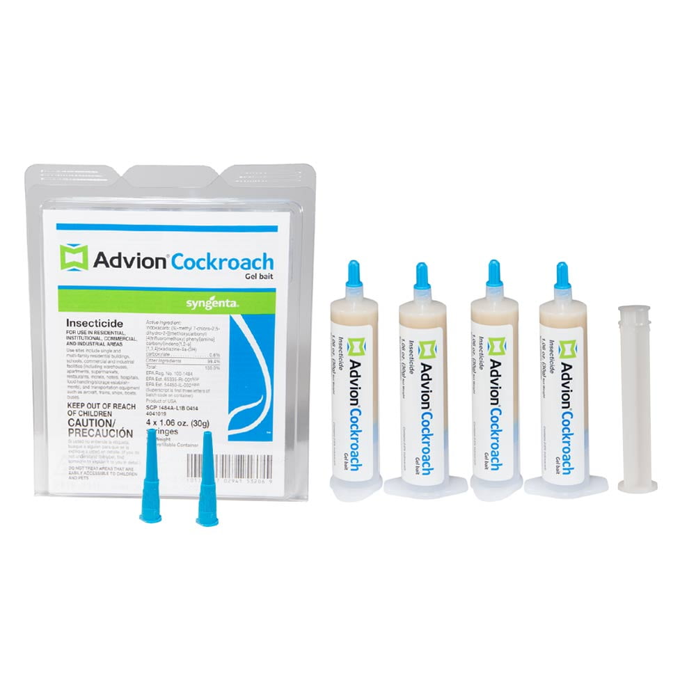 Advion Cockroach Gel Bait - Kills Roaches - 1 case (5 packs of 4 x 30g Tubes) for Indoor or Outdoor Use by Syngenta