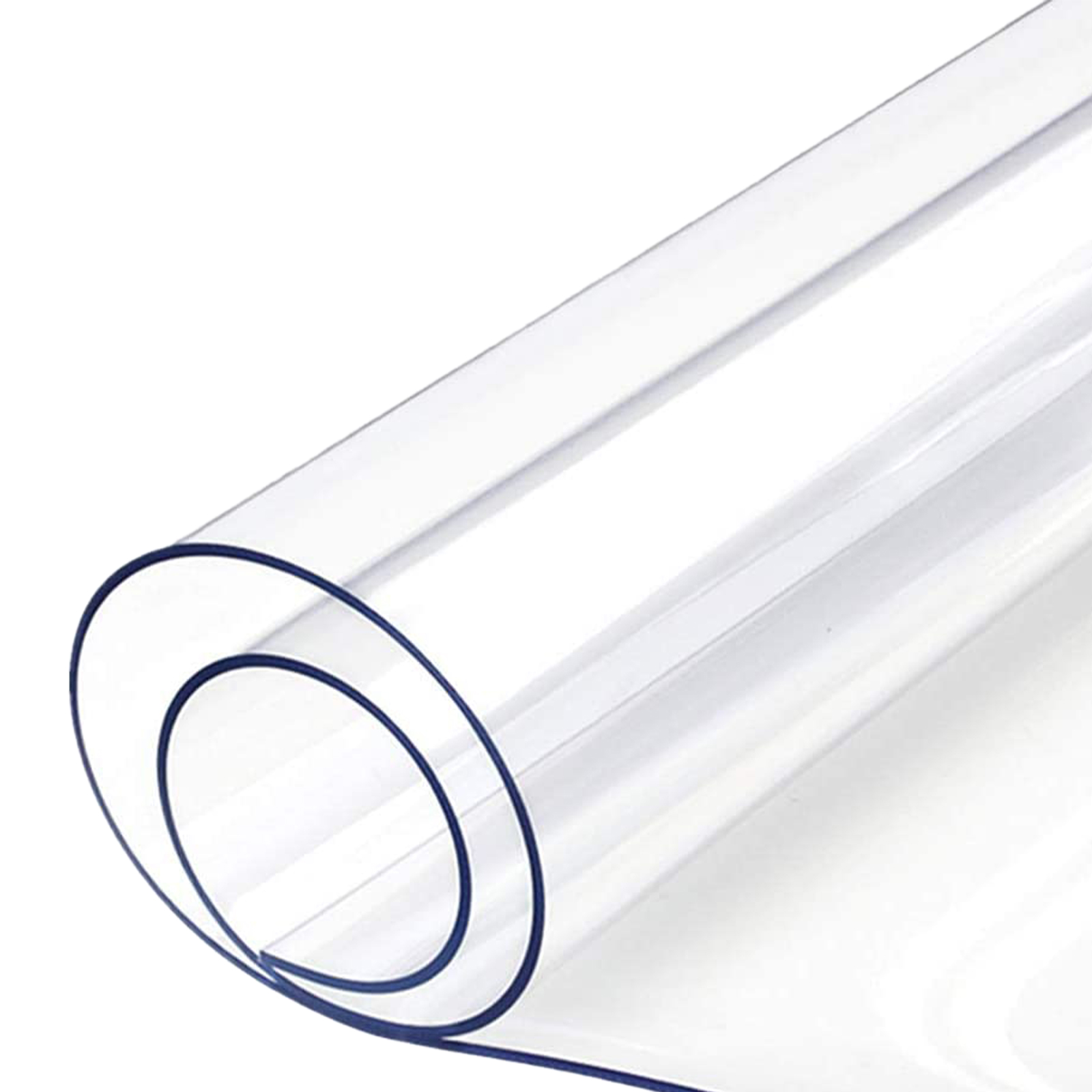 Original transparent table film, rounded corners with frosted matte