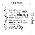 thumbnail image 4 of Family Success is Found in Daily Routine Lovely Quote Wall Decal Decoration Life Quotes Bedroom Office Wall Décor Life Quotes Lasts Years and Easily Removable - Size: 40 In(W) x 40 In(H), 4 of 5