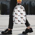 thumbnail image 2 of Disketp Dachshund On A Skateboard Mochila Escolar de 15 Pulgadas, Mochila Ligera para Estudiantes, Viajes y Trabajo, Cómoda y Resistente para el Uso Diario, 2 of 6