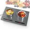 thumbnail image 2 of VBGK Induction Cooktop 24 Inch 2 Burner 4000W Plug Electric Burner Countertop Hot Plate for Cooking 110v,3H & Auto Shutdown Induction Burner,Child Lock Electric Cooktop, 2 of 7