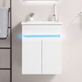 thumbnail image 2 of Wall Mounted Bathroom Vanity, 16" With Sink, White, Modern Appearance, Large Storage In Small Space, Radar Sensing Indicator Kit Fashion, Ample Controller, 2 of 7