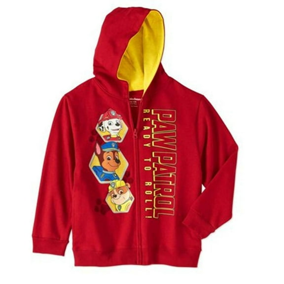 Nickelodeon Paw Patrol Zipper Front Hoodie Sweat Shirt Boy Size 5/6
