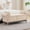 Beige, variant on BaseBeauty 67" Storage Bench with Arms, Upholstered End of Bed Bench, Linen Large Storage Ottoman Bench for Bedroom, Entryway, Gray