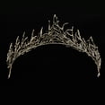 thumbnail image 4 of Nupciales Crystal Hairband Tiara Mujeres Boda Baile Decoración Para El Cabello Bronce Yotijar tiara de novia de cristal, 4 of 8