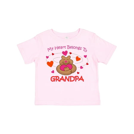 

Inktastic Heart Belongs to Grandpa Gift Toddler Toddler Girl T-Shirt