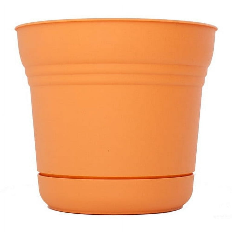 Bloem Vaso Saturn 17.8 Cm Con Auto-irrigazione - Rosso Union - Resistente UV E Intemperie, In Plastica Riciclata
