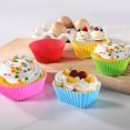 thumbnail image 4 of Silicone Cu Pcsake Liners Reusable Cu Pcsake Muffin Baking Cups High Temp Resistant Food Grade Cake Mold Gift for Baking Enthusiasts, 4 of 8