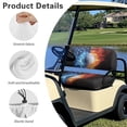 thumbnail image 6 of HUIACONG Fire Ice Golf USA Flag Golf Cart Seat Covers 2 Piece, Universal Fit Premium Stretch-Fit Golf Cart Seat Covers Universal Golf Cart Seat Towel Blanket for EZGO, 6 of 7