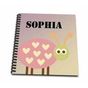 Sophia ladybug name personalized cute kids art Drawing Book 8 x 8 inch db-130638-1