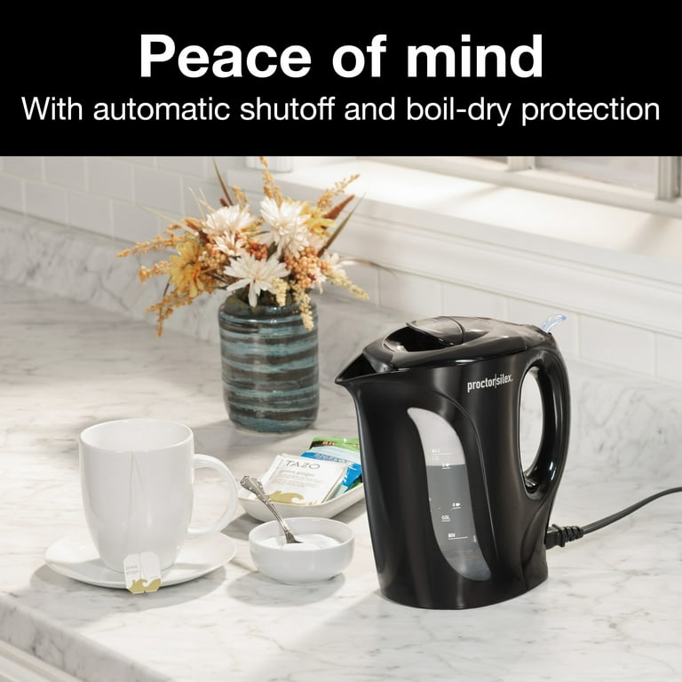 Proctor Silex Electric Kettle, Tea & Water Kettle with Detachable