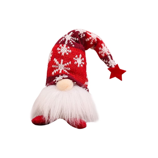 Adornos de muñeca de gnomo sin rostro de Navidad LED Decoración colgante de año nuevo (rojo) Likrtyny Lamparas Hogar Multifuncional