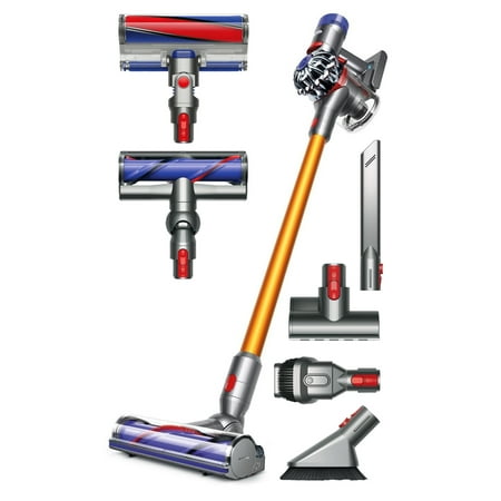 Dyson V8 Absolute Cordless HEPA Vacuum Cleaner + Fluffy Soft Roller and Direct Drive Cleaner Head + Wand Set +
