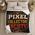 thumbnail image 5 of Pixel Collector Society Retro Gaming Crest, Dramatic Celestial Scene, Warm Flannel Blanket for Living Room and Bedroom, Celestial Art Lovers Housewarming Gift, Celestial Home Decor, 5 of 9