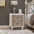 thumbnail image 1 of Mesita de noche Nightstand COSIEST de madera de estilo vintage con 2 cajones, 1 of 7