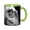 Green, variant on Hawk Coffee Mug Fun Custom Ceramic Mugs 11oz Black