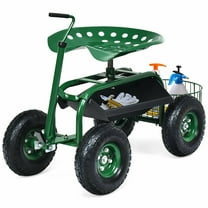 Yardi Yard Extendable Handle Garden Cart Rolling Wagon Scooter, Carts Poly Garden Dump Cart