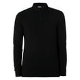 thumbnail image 5 of Superdry Longsleeved Cotton Pique Polo Shirt, Black, 5 of 5