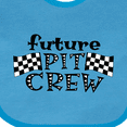 thumbnail image 4 of Inktastic Future Pit Crew Racing Flags Boys or Girls Baby Bib, 4 of 4
