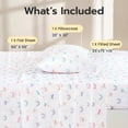thumbnail image 4 of Joyfy Rainbow Twin Size Sheet Set for Kids – 3Pcs Soft Microfiber Bedding, Deep Pocket Fitted Sheet Fits Up to 16" Mattress, Wrinkle Free & Fade Resistant – Cozy Breathable Sheets for Boys Girls Teen, 4 of 8