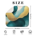 thumbnail image 4 of Teal and Gold Marble Fluid Art Pattern Dish Drying Mat for Kitchen 1 Pack, Ultra Absorbent Microfiber Dishes Drainer Mats,16"x18", 4 of 6