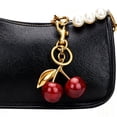 thumbnail image 4 of Soda Candy Cherry Bag Charm Purse Cute Keychains for Women Car Keyrings Leather Handbags Made of Metal Hardware and Glittering Resin, 4 of 7