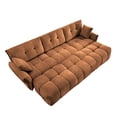 thumbnail image 5 of 3 - Seater Sofa Set With 3 Ottomans And Pillows, Sturdy Solid Wood Frame In Elegant Textured Chenille. Ideal For Living Rooms, Lounges, Offices, Hotels, Burnt Orange, 5 of 9