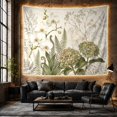 thumbnail image 5 of Floral Garden Layered with Botanical Illustrations Left, Nostalgic Vintage for Botanical Art Lovers, Wall Decor, Mother'S Day Gift, Tapestry Wall Hanging for Dorm and Living Room, 5 of 6