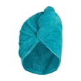 thumbnail image 2 of Turbie Twist Microfiber Hair Towel, Kids and Adults, Peacock Blue, 2 of 5