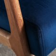 thumbnail image 5 of Xukmct Upholstered Velvet Accent Chair with Wood Frame, Mid Century Modern Fabric Armchair for Living Room, Bedroom, Office, Blue, 5 of 9