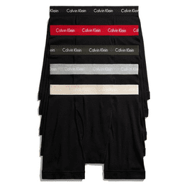 Calvin Klein Men's Cotton Stretch 5-Pack Hip Brief, 5 Black