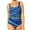 Blue, variant on Plus Size One Piece Swimsuits for Women Plunging Bathing Suits Tummy Control Lace Up Swimwear,Sky Blue XXL