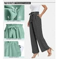 thumbnail image 2 of Womens Wide Leg Pants High Waist Flowy Adjustable Knot Loose Trousers Casuals Lounge Business Pants with Pockets, 2 of 8
