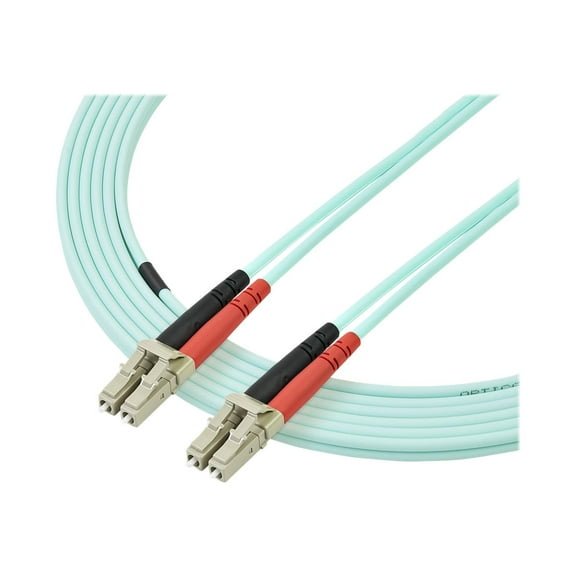 StarTech 5m 10Gb Aqua Multimode Duplex 50/125 LSZH Fiber Optic Cable - LC/LC