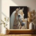 thumbnail image 6 of UXIEQU White Horse Arabian Jewels Canvas Wall Art 15.75x11.81 Inches, 6 of 8