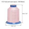 thumbnail image 4 of Uxcell 1312 Yards 210D/0.32mm Extra Strong Bonded Polyester Thread (Light Pink), 4 of 6