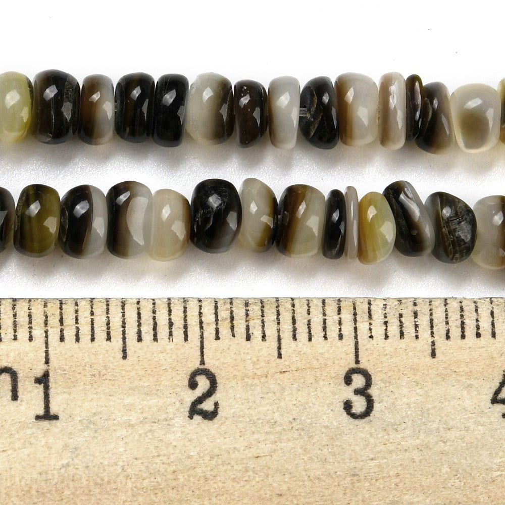 10 Strand Natural Black Lip Shell Beads Strands Rondelle 3.5~5x1~4.5mm Hole: 0.8mm 147pcs/strand 15''(38.1cm)