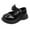 Black, variant on NOKIO Children'S Princess Dress Shoes Girls' Mary Jane Sandals Girls' Mary Jane Party Shoes Girls Sandals Children Shoes Pearl Bow Tie Princess Shoes Dance Shoes