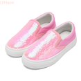 thumbnail image 2 of LYHaoo Toddler Girls Slip-On Sneakers Low Top Casual Shoes Lightweight Walking Shoes For Kids Everyday Play,Pink,Sizes 2(9.17") Big Kid, 2 of 4