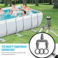 thumbnail image 2 of asddcavvf Pool Hose Connector 1.5" to 1.5" T Joint Pool Hose Adapter Double Leak Proof for Pool Parts and Accessories Replacement Above Ground Swimming Banner Holder Clips Ducting Clamps Work Table wi, 2 of 4