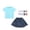04-Light Blue, variant on Yutgune Toddler Girls Short Sleeve Top & Denim Skirt 2 Piece Set, Solid Casual Back to School Daily Outfit, Sizes 110-160