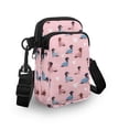 thumbnail image 3 of HELLHERO Heart-Shaped Dachshund Pattern Crossbody Sling Bags 2 Zippers Polyester Adult 4.33x1.97x7.09 for Outdoor Daily Use, 3 of 7