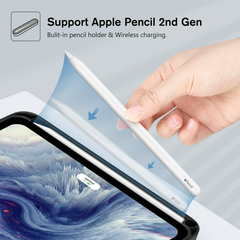 Keyboard Case for iPad mini 6 2021with Pencil Holder, Fintie Soft TPU Back  Stand Cover with Magnetically Detachable Wireless Bluetooth Keyboard for