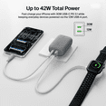 thumbnail image 4 of Belkin BoostCharge 42W Dual-Port USB Wall Charger, USB-C + USB-A, with USB-C to USB-C Cable, Silver, 4 of 8