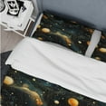 thumbnail image 4 of Designart "Pattern Of Celestial Constellations And Planets" Blue Geometric Bedding Covert Set - Modern & Contemporary Bed Set With 2 Shams, 4 of 5