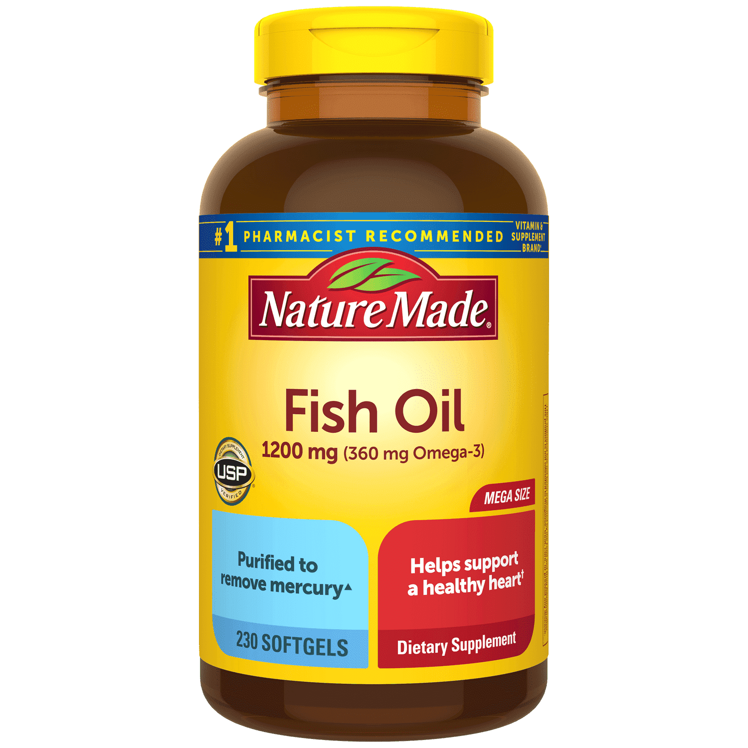 Nature Made Omega 3 Fish Oil 1200mg, 150 Count.